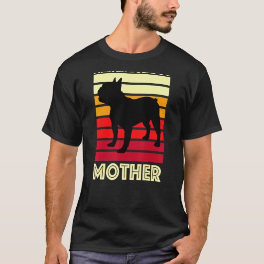 マザードッグフランスのブルドッグ母 Tシャツ (正面)