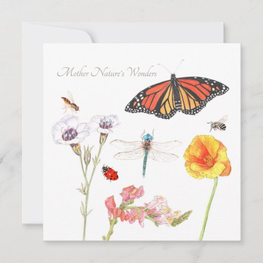 マザーネイチャー疑問に思ズフラットカード (正面)