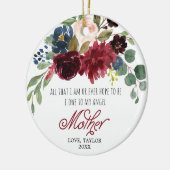 マザーバイザーマパーソナライズされたルサラフローラ セラミックオーナメント (左)