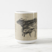 マザーバッファローと中国の彼女の子牛の年/M コーヒーマグカップ (中央)