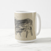 マザーバッファローと中国の彼女の子牛の年/M コーヒーマグカップ (正面右)