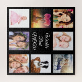 マザーフォトコラージュ最高のマムワールドブラック ジグソーパズル (横)