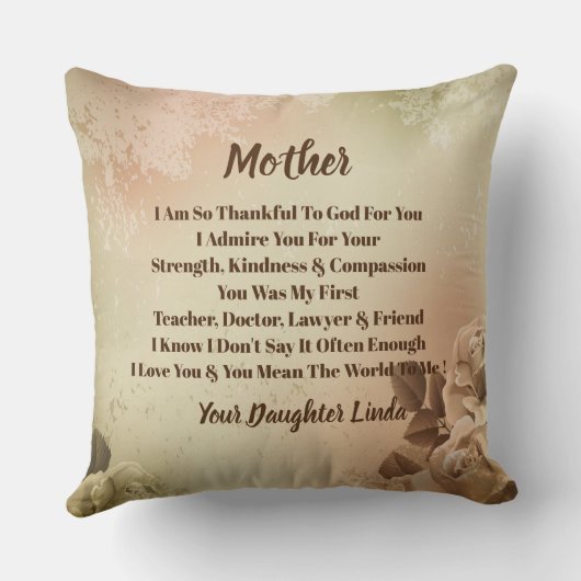 マザーフォトパーソナライズ装飾用クッション クッション (裏面)