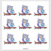 マザーフクロウとベビーシート シール (シート)