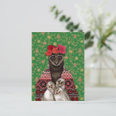 マザーフクロウ3ベビーowletsはがき ポストカード (スタンド正面)