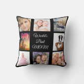 マザーブラックフォトコラージュ クッション (裏面)