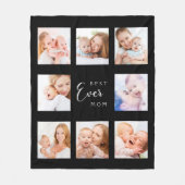 マザーブラックフォトコラージュ フリースブランケット (正面)