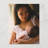 マザーブレッ食べ物を与えスト生まれたばかりの ポストカード (正面)