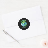 マザープラネット気候変動かわいい地球ダを尊重 ラウンドシール (封筒)