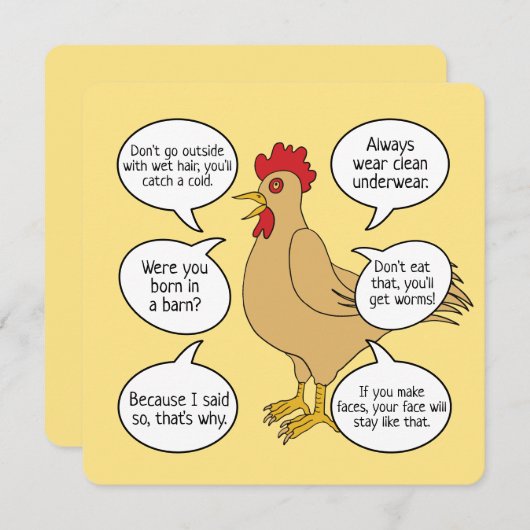 マザーヘンアドバイスマザーズデイカスタムメッセージ (正面/裏面)