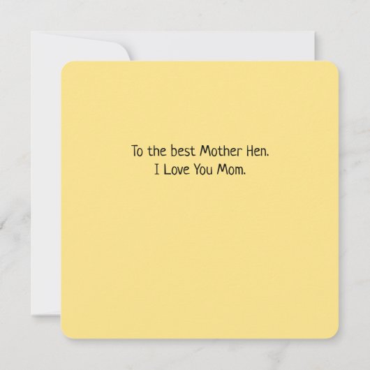 マザーヘンアドバイスマザーズデイカスタムメッセージ (裏面)