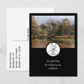 マザーヘンシルエットシルエットモノグラムw写真 インビテーションポストカード (正面/裏面)