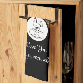 マザーヘンネスティングwモノグラム卵写真 キッチンタオル