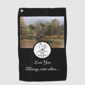 マザーヘンネスティングwモノグラム卵写真 ゴルフタオル (正面)