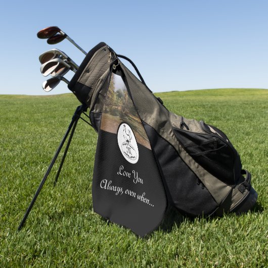 マザーヘンネスティングwモノグラム卵写真 ゴルフタオル (グリーン)