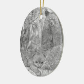 マザーベアーウォッチングキューブ セラミックオーナメント (左)