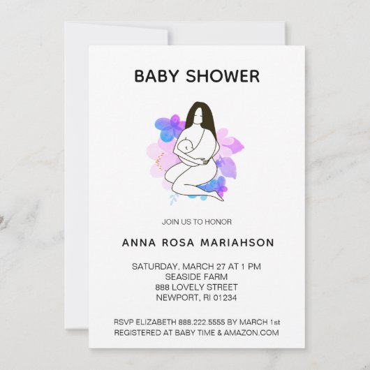 *~*マザーホールディングベビーフローラベビーシャワーガール 招待状 (裏面)