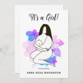 *~*マザーホールディングベビーフローラベビーシャワーガール 招待状 (正面/裏面)