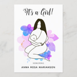 *~*マザーホールディングベビーフローラベビーシャワーガール 招待状