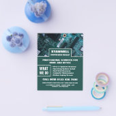 マザーボードコンピュータ修理広告スペシャリスト チラシ (シングル)