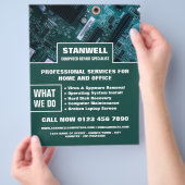 マザーボードコンピュータ修理広告スペシャリスト チラシ (手)