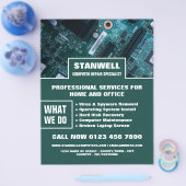 マザーボード コンピューター修理の専門家 広告 チラシ (シングル)