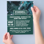 マザーボード コンピューター修理の専門家 広告 チラシ (手)