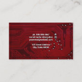 マザーボード |マイクロチップ（赤） |技術 名刺 (裏面)