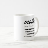 マザーマおもしろいグの定義 コーヒーマグカップ (正面右)