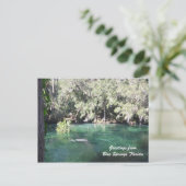 マザーマナティーふくらはぎブルー春パーソナライズ ポストカード (スタンド正面)