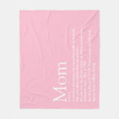 マザーマムーム定義おもしろいクールピンク フリースブランケット (正面)