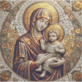 マザーマ賛美リーとベビーイエス | クリスマス シール (正面)