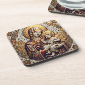 マザーマ賛美リーとベビーイエス | レリゴウス コースター (左側)