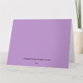 マザームーム用ボホパープル花トレンディーカード カード (裏面)