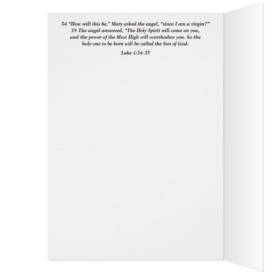 マザーメアリーとベビーイエズスクリスマスカード (内側 (左))