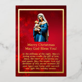 マザーメアリーとベビーイエズフォイルカード 箔シーズンカード (正面)