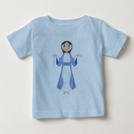 マザーメアリーとロザリオ ベビーTシャツ (正面)