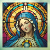 マザーメアリーカラフルステンドグラスヴァージンメアリー ウィンドウサイン (シート3)