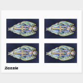 マザーメアリーガーディアンエンジェルクロスデザイン 長方形シール (シート)