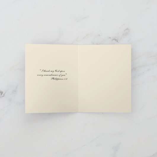 マザーメアリーベビーイエスフローラル宗教 サンキューカード (内部)