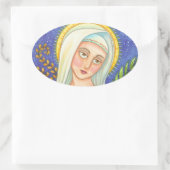 マザーメアリーポートレートクラシックオーバルステッカーシート 楕円形シール (バッグ)