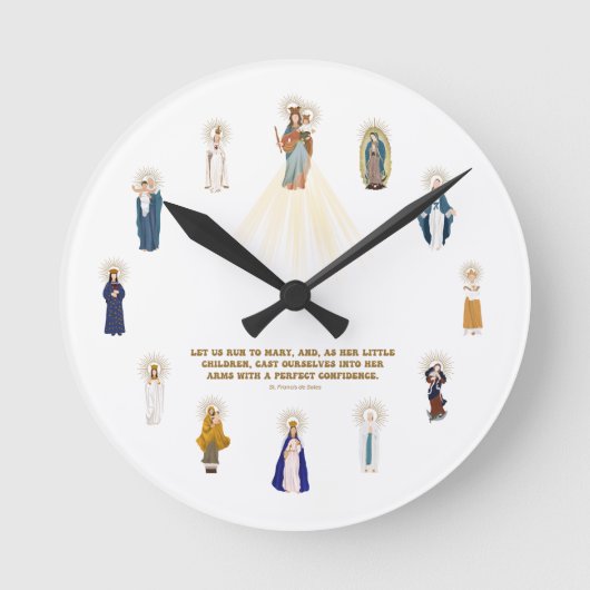 マザーメアリー時計 ラウンド壁時計 (正面)