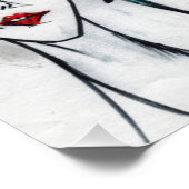 マザーモンスターティール(緑がかった色)ビーハイブサングラスアーポップ・アートのト ポスター (コーナー)