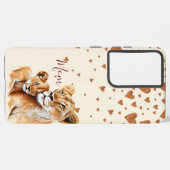 マザーライオンとそのベビーの母の日 SAMSUNG GALAXYケース (左側面)