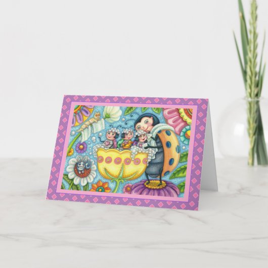 マザーラディバグ&子供チューリップタブ泡風呂 シーズンカード (正面)