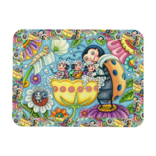 マザーラディバグ&子供チューリップバブルバス マグネット (横)