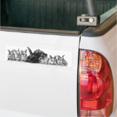 マザーラビットとベビー バンパーステッカー (トラック上)