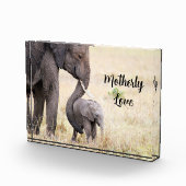 マザーラブゾウベビー パーソナライズされた フォトブロック (右)