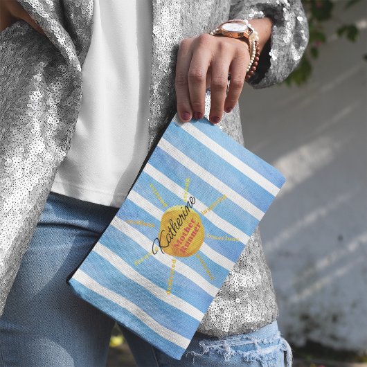 マザーランナーイエローサンシャインウォーターカラーカスタム アクセサリーポーチ