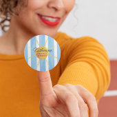 マザーランナーイエローサンシャインウォーターカラーカスタム ラウンドシール